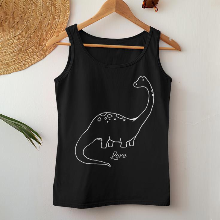 Dinosaur Girls Dino Long Neck Cute Tank Top Frauen Lustige Geschenke