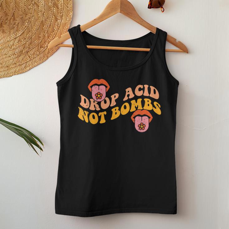 Drop Acid Not Bombs Hippie Groovy 70S Costume For Women Tank Top Frauen Lustige Geschenke