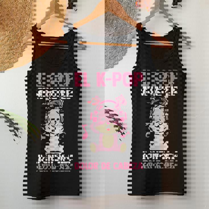 El K-Pop Me Hace Feliz Kpop Musik Cuello Camiseta sin mangas para mujer Regalos divertidos