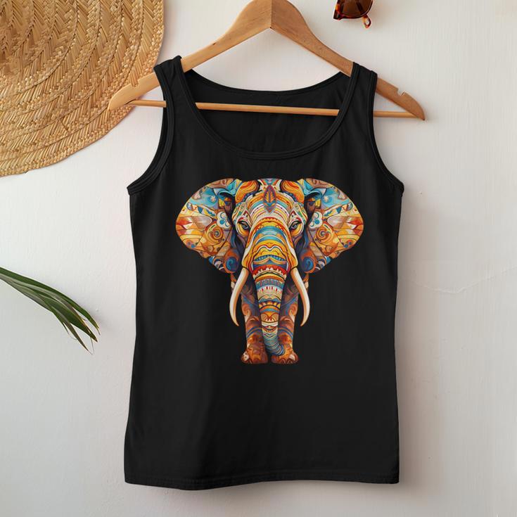 Elephant Mandala Elephant Print Tank Top Frauen Lustige Geschenke