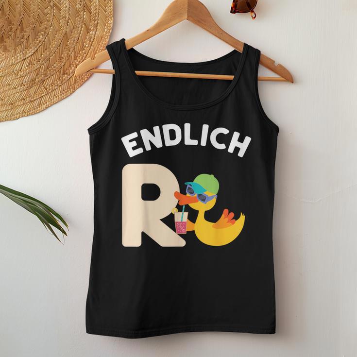 Endlich Rente Duck Retirement Pensioner Women's Tank Top Frauen Lustige Geschenke