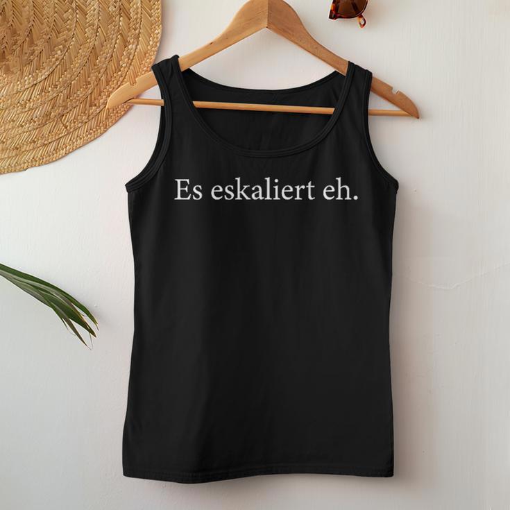 Es Escaliert Eh Lustig Sauf Trink Bier Saying Women's Tank Top Frauen Lustige Geschenke