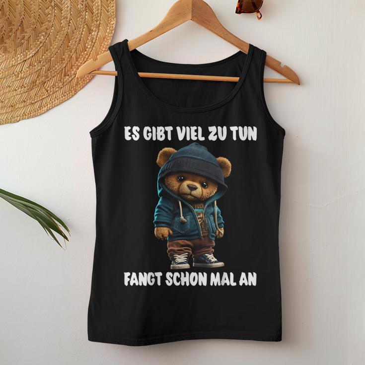 Es Gibtiel Zu Tun Teddy Slogan Tank Top Frauen Lustige Geschenke