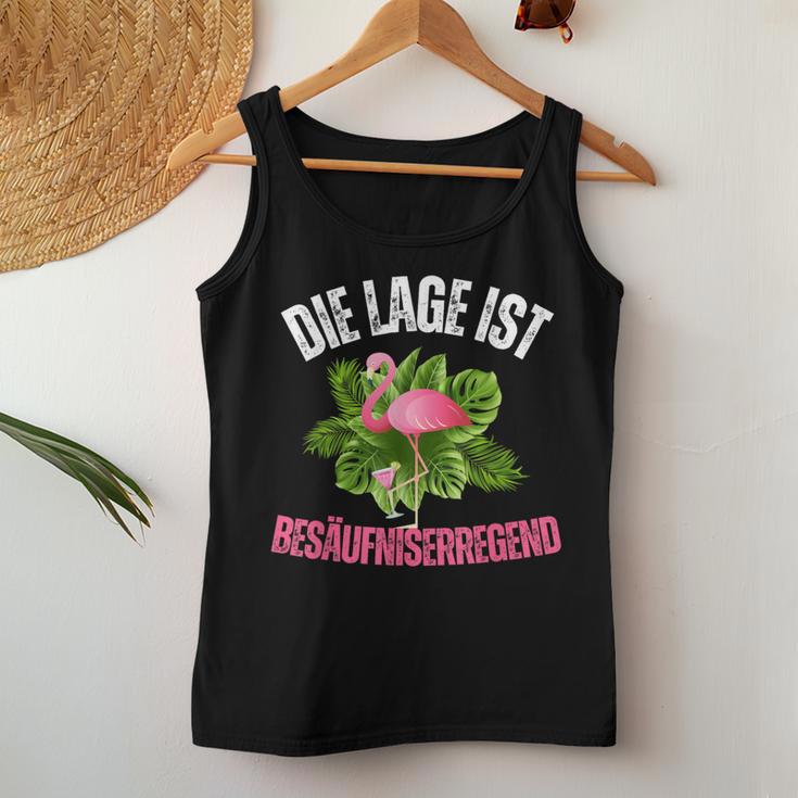 Flamingo Cocktail Wine Drink Die Lage Ist Besaffniserregen Tank Top Frauen Lustige Geschenke