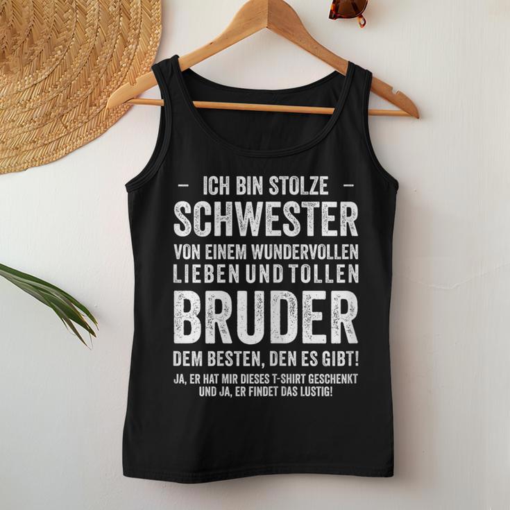 Birthday Ich Bin Stolze Schwester Bruder Tank Top Frauen Lustige Geschenke