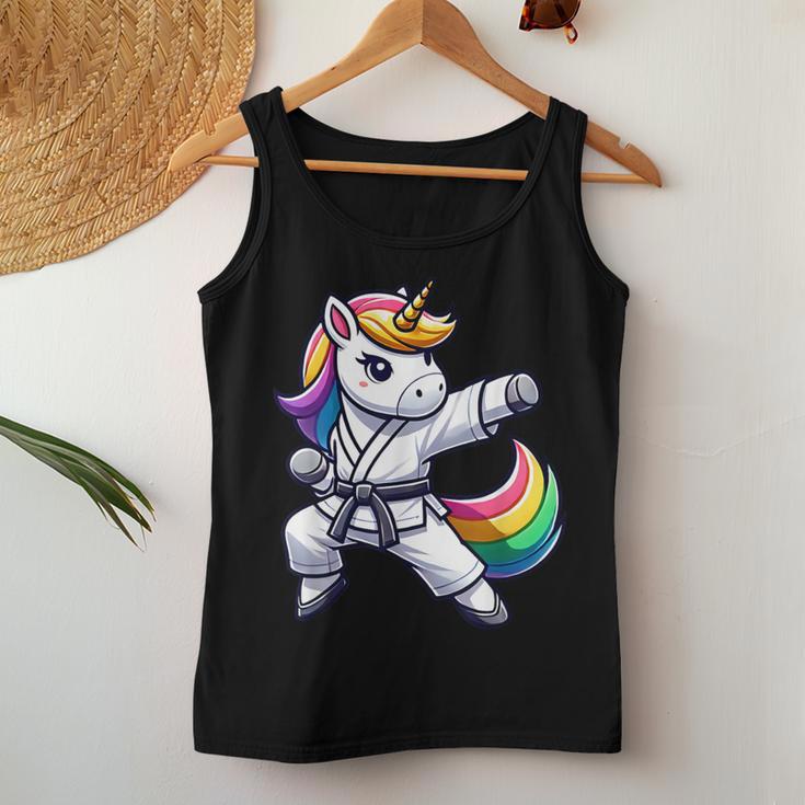 Karate Unicorn Athlete Belt Boys Girls Tank Top Frauen Lustige Geschenke