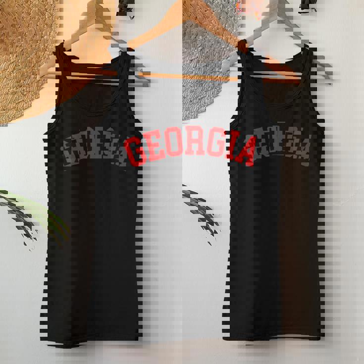 Georgia Ga Vintage Sports Red Women Tank Top Personalized Gifts