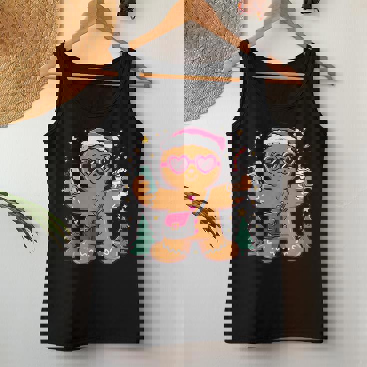 Gingerbread Man Cookie Santa Claus Hat Christmas Boys Girls Women Tank Top Funny Gifts