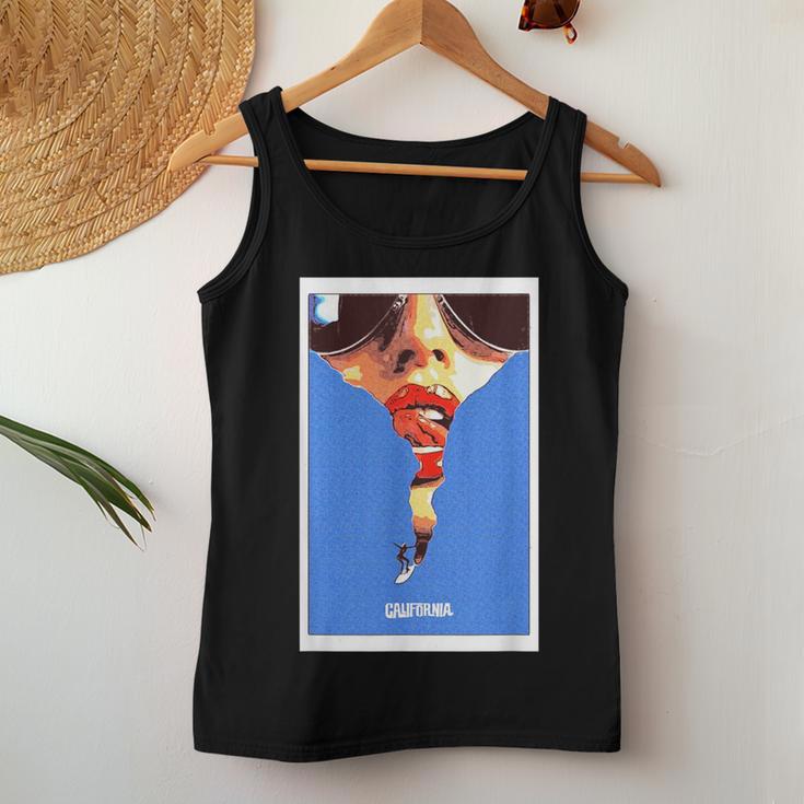 Girl Surfing Outdoor Surfintage Retro California La Tank Top Frauen Lustige Geschenke