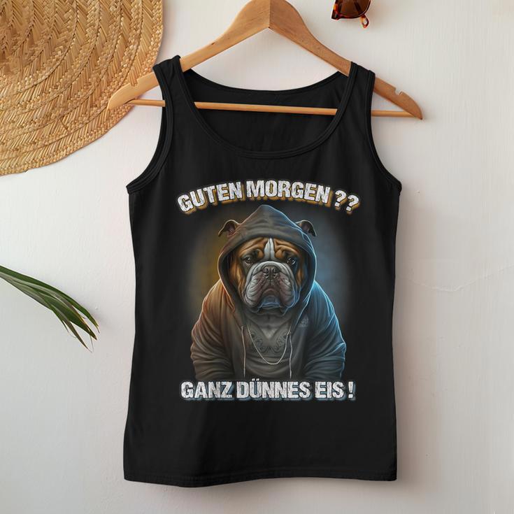 Guten Morgen Ganz Dünnes Eis Dog Coffee Tank Top Frauen Lustige Geschenke