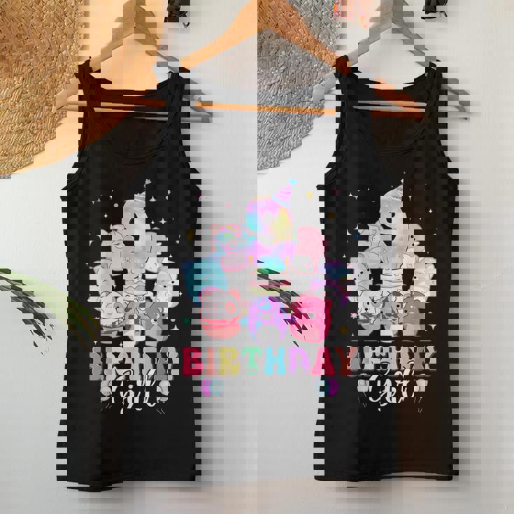 Happy Birthday Girl Squish Squad Mallow Girls 9Th Birthday Women Tank Top Unique Gifts