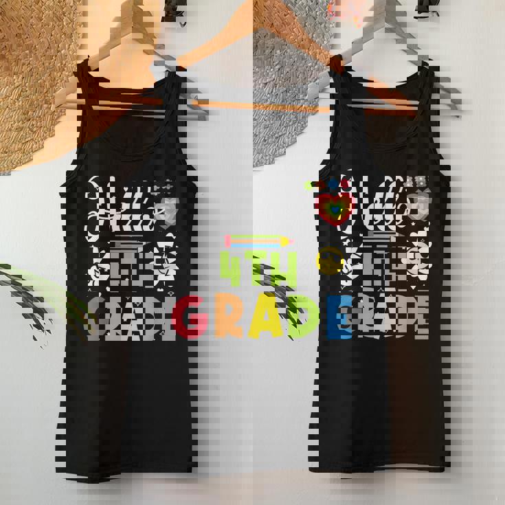 Hello Fourth 4Th Grade Happy First Day Of School Girls Women Tank Top Unique Gifts