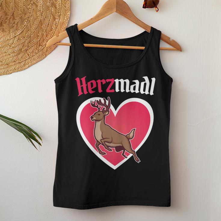 Herzmadl Deer Dirndl Costume Women's Tank Top Frauen Lustige Geschenke