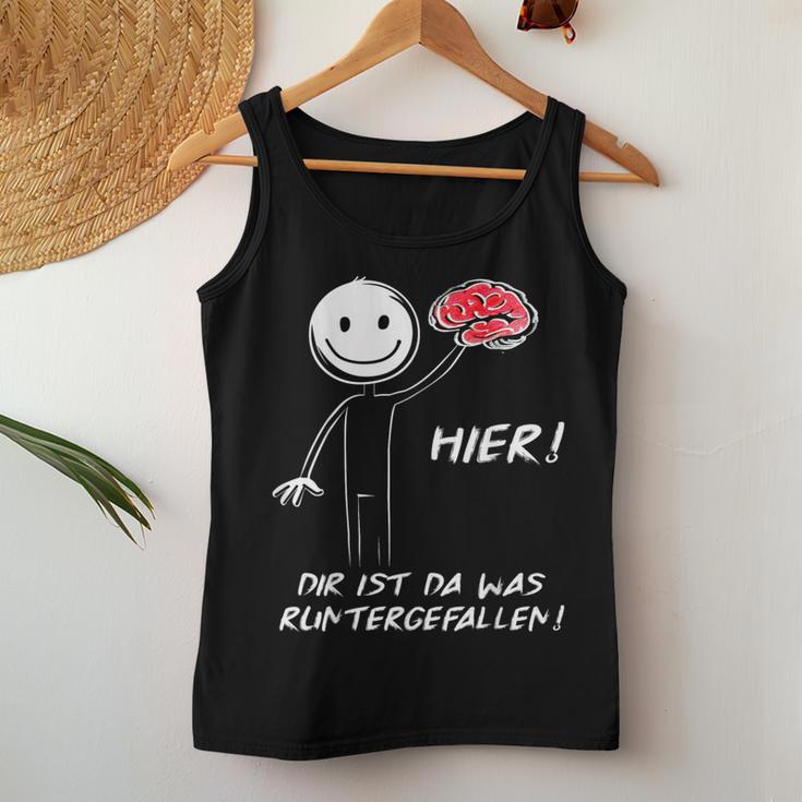 Hier Dir Ist Da Was Runtergefallen Stickman Tank Top Frauen Lustige Geschenke