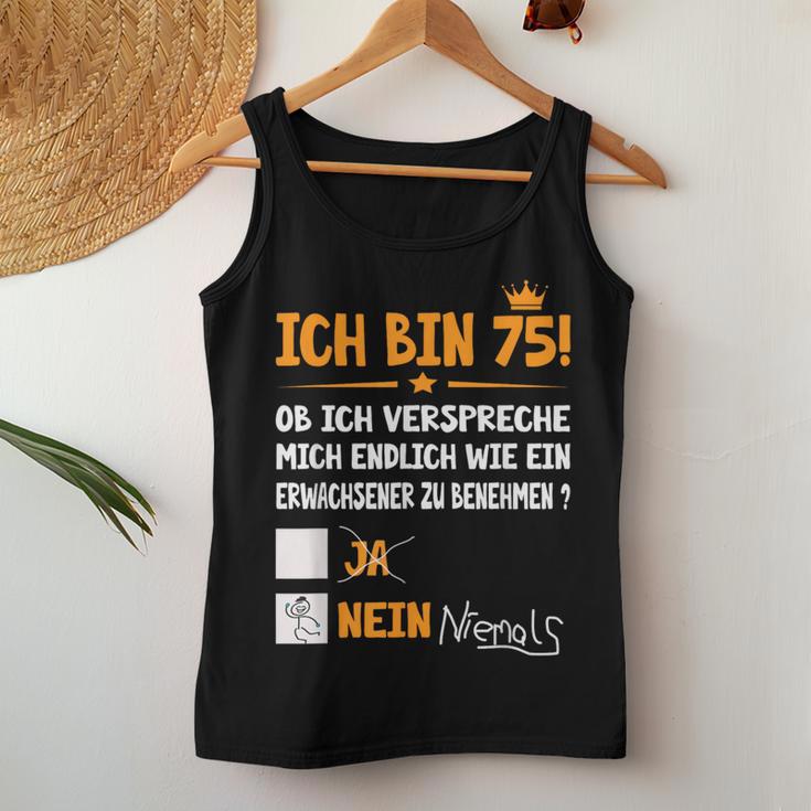 Ich Bin 75 Jahre Adult Birthday S Tank Top Frauen Lustige Geschenke