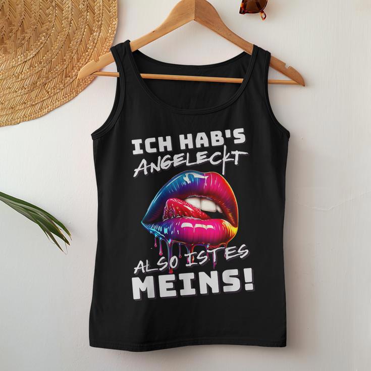 Ich Hab's Angeleckt Also Ist Es Meins Humour Women's Tank Top Frauen Lustige Geschenke