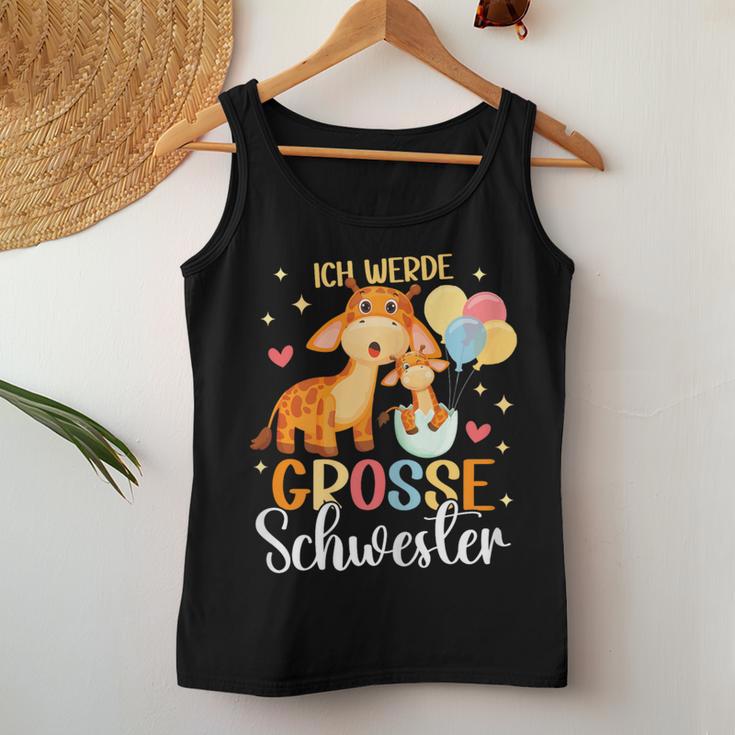 Ich Werde Große Schwester 2025 Giraffe Balloons Girls' Tank Top Frauen Lustige Geschenke