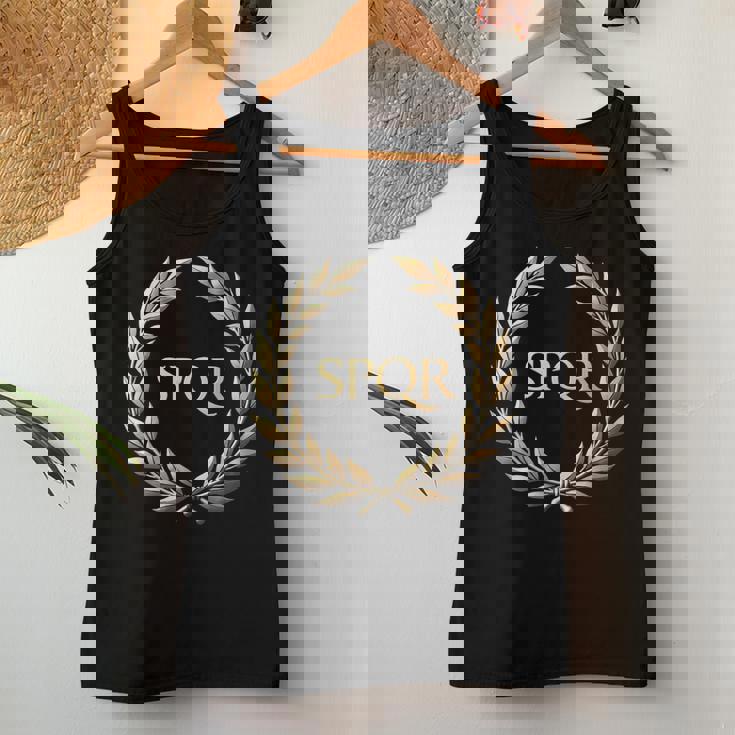 Imperio Romano Spqr Camiseta sin mangas para mujer Regalos divertidos