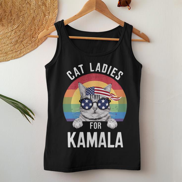 Kamala Harris Cat Lady Supporter Tank Top Frauen Lustige Geschenke