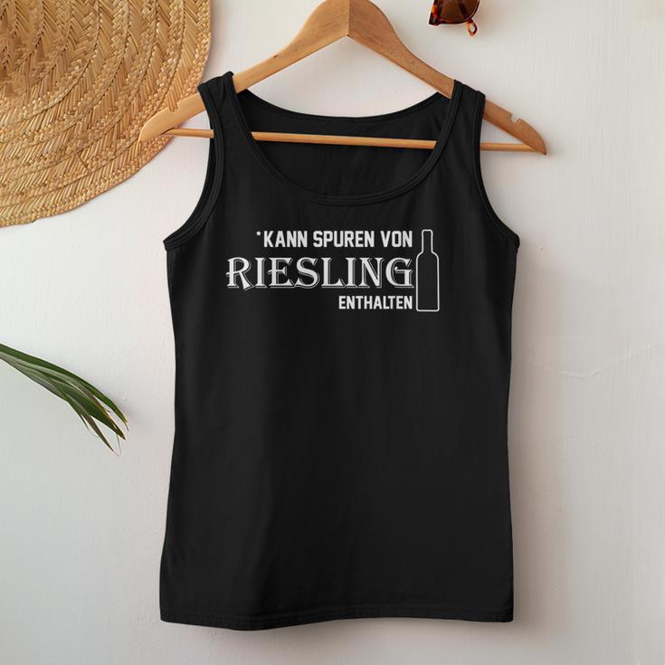 Kann Spurenon Riesling With Red Wine Winzer Alk Text Tank Top Frauen Lustige Geschenke