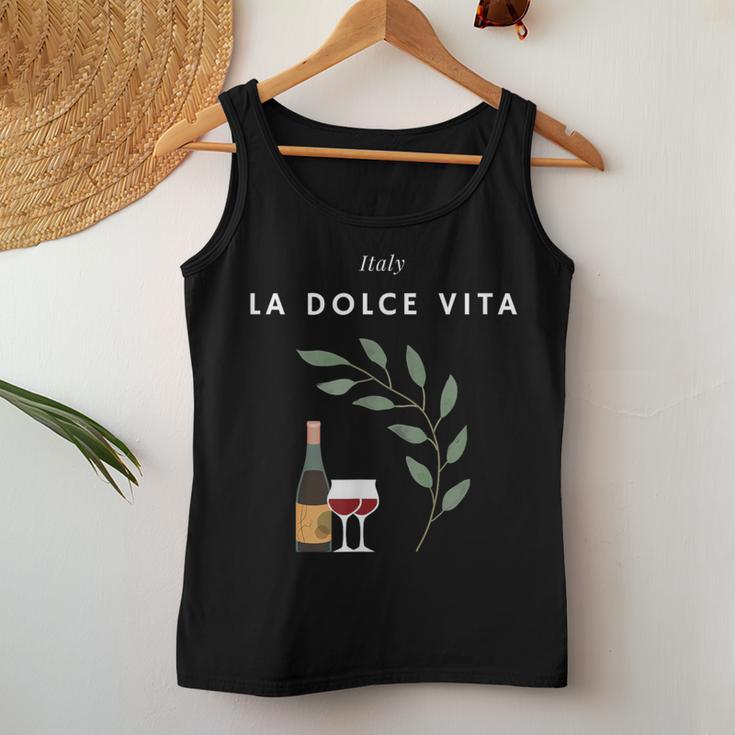 La Dolceita Italy Laurelino Wine Tank Top Frauen Lustige Geschenke