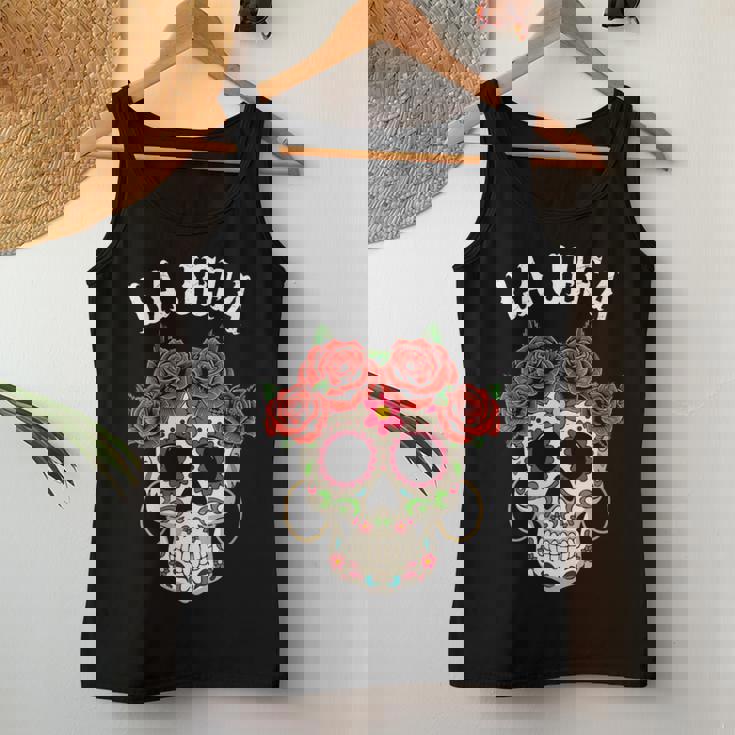 La Jefa Sugar Skullêtements Mexicain Dia De Los Muertos Dead Débardeur pour femme Cadeaux drôles