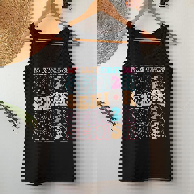 My Last First Day Senior 2025 Back To School Class Groovy Women Tank Top Unique Gifts