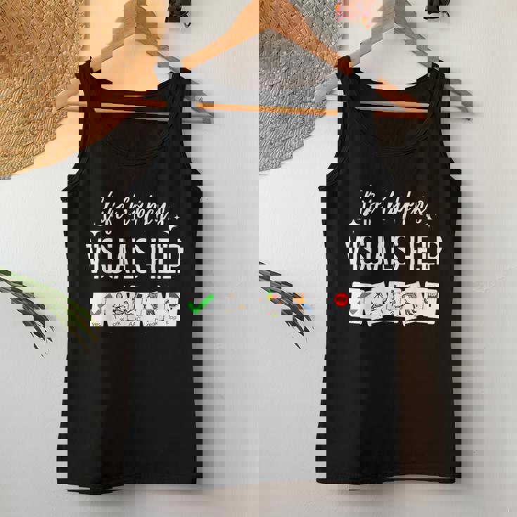 Life Happen Visuals Sped Help Special Education Teacher Aide Women Tank Top Unique Gifts