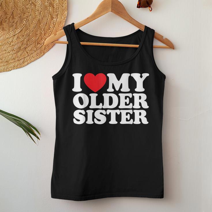 I Love My Older Sister Tank Top Frauen Lustige Geschenke