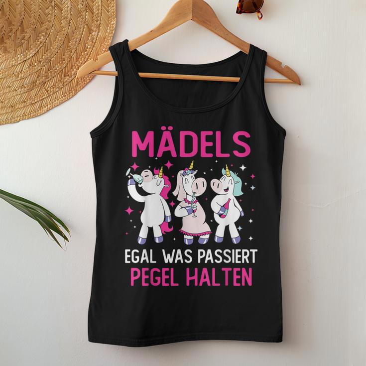 Mädels Egal Was Passiert Pegel Halten Girls' Evening Unicorn S Tank Top Frauen Lustige Geschenke