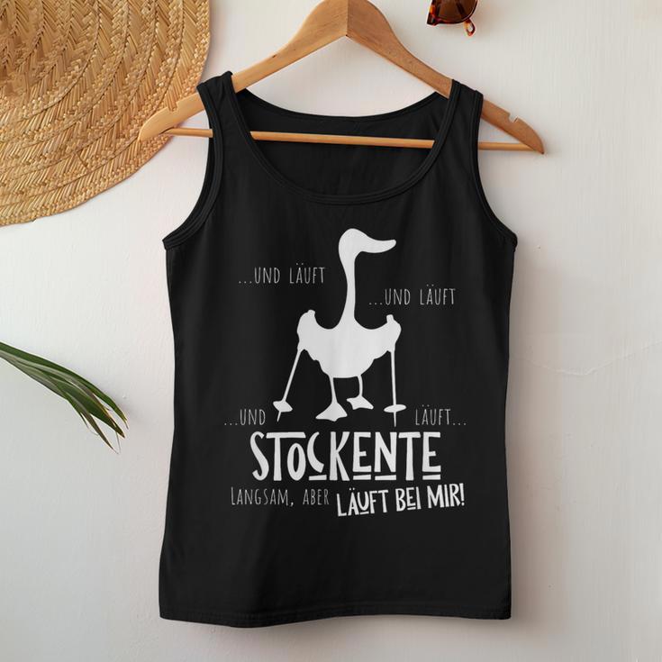 Mallard Duck Silhouette Läuft Bei Mir Nordic Walking Fun Tank Top Frauen Lustige Geschenke