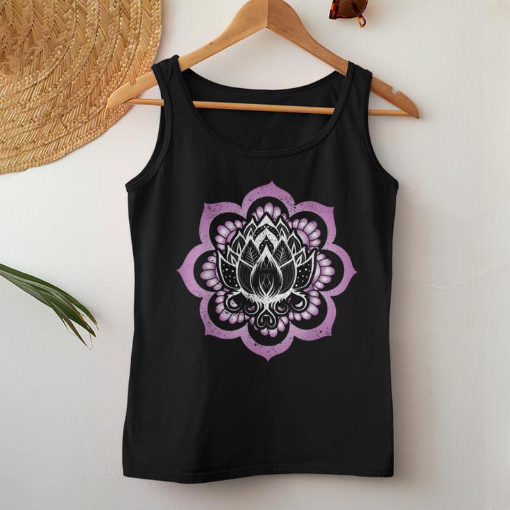 Mandala Spirituelles Yoga Lotus Blume Yogi Lotusblume Tank Top Frauen Lustige Geschenke