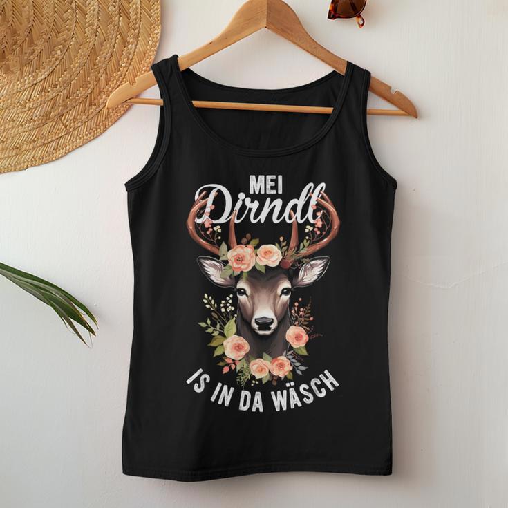 Mei Dirndl Is In Da Wäsch Oktoberfest Women's Outfit Costume Tank Top Frauen Lustige Geschenke