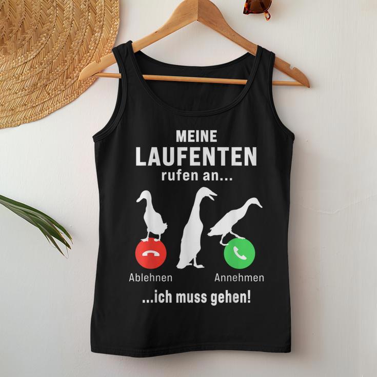 Meine Laufente Rufen An Laufentenstall Duck Breeding Tank Top Frauen Lustige Geschenke