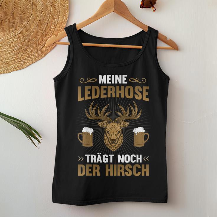 'Meine Lederhosen Hirsch Beer Alcohol Sauf Suff Party Saying Tank Top Frauen Lustige Geschenke