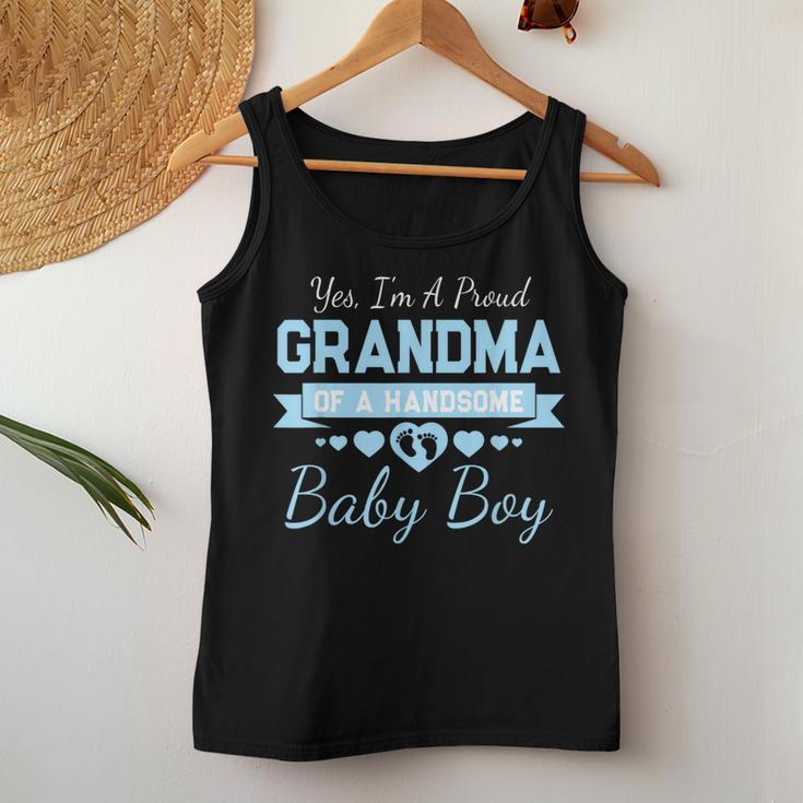 New Baby Announcement Boy 1St Time Grandma Women Tank Top Funny Gifts