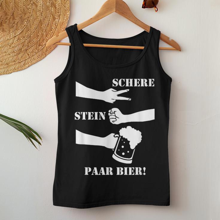 Pair Of Scissors Stone Beer Malle Jga Saufsprechen Tank Top Frauen Lustige Geschenke