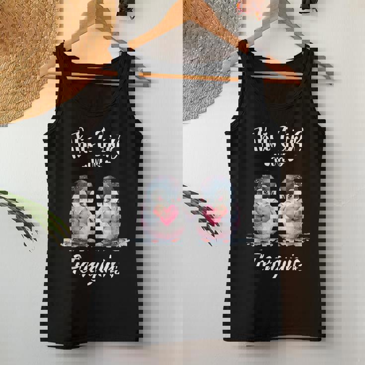 Pinguini This Girl Loves Penguins Per Ragazze E Donne Canotta da donna Regalos divertidos