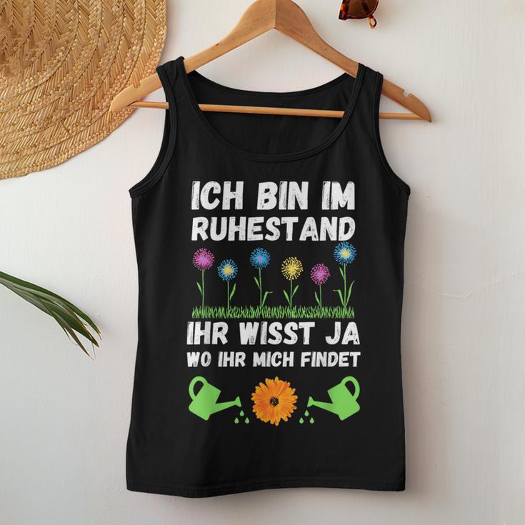 Rente Garten Pensioner Gardener Flowers Retirement Pensioner Tank Top Frauen Lustige Geschenke