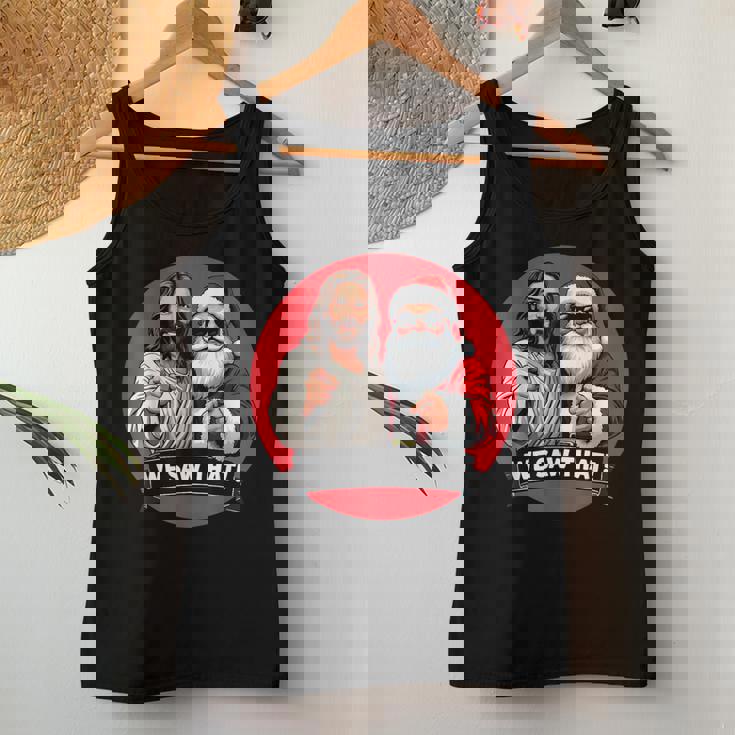 Santa Claus And Jesus Christ I Saw That Christian Meme Women Tank Top Funny Gifts