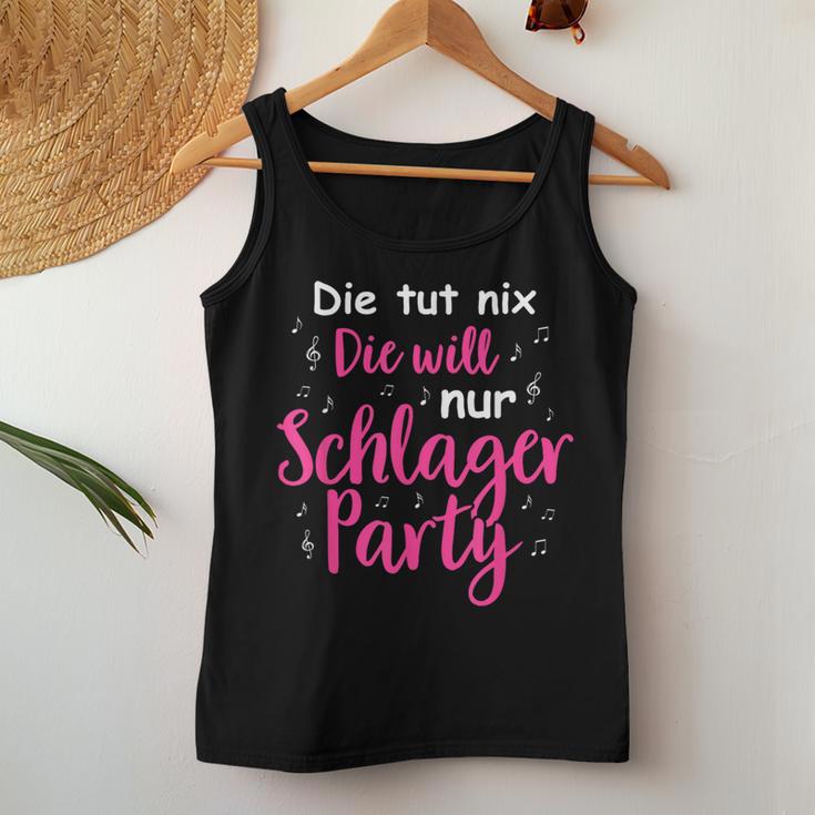 Schlager Music Costume Party Girls Schlagerfan Schlager Music Tank Top Frauen Lustige Geschenke