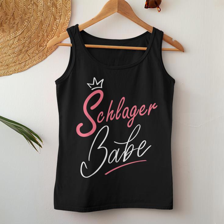 Schlager Party Outfit Women's Sexy Babe Schlager Fan S Tank Top Frauen Lustige Geschenke