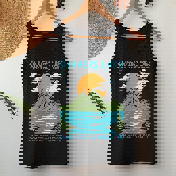 Shavers Lake Shark Free And Unsalted Nature Lover Women Tank Top Personalized Gifts