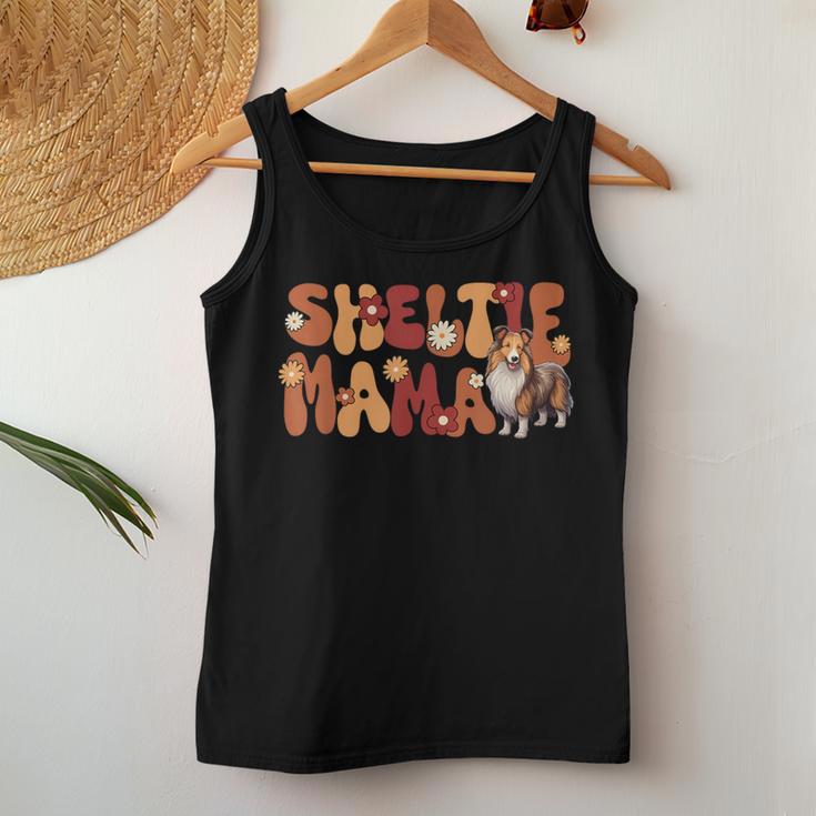 Shetland Sheepdog Groovy World's Best Sheltie Mama Tank Top Frauen Lustige Geschenke