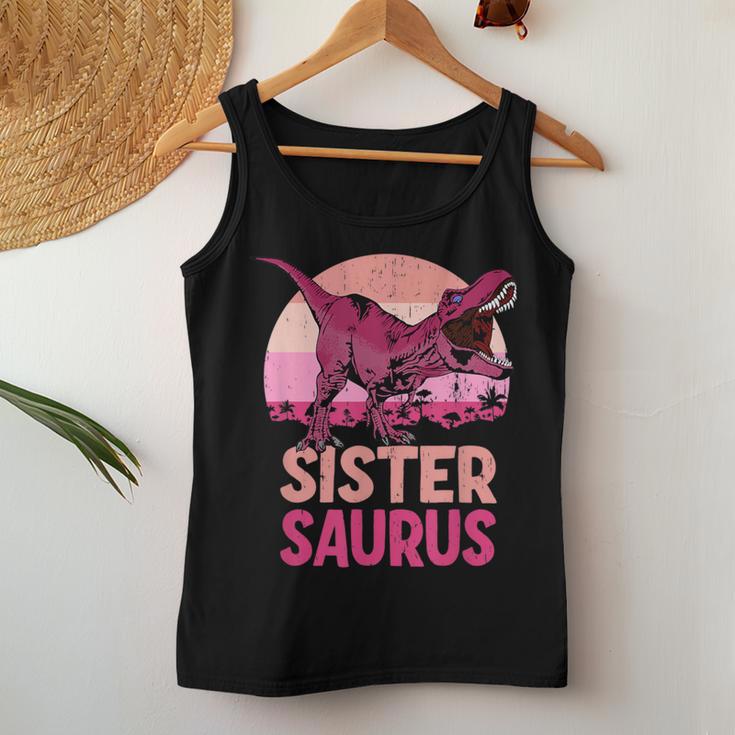 Sister Saurus Sister Saurus Dinosaur Family Tank Top Frauen Lustige Geschenke