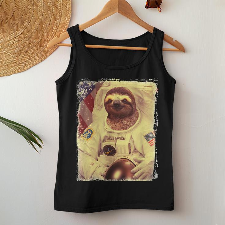 Sloth Astronaut & Women Tank Top Frauen Lustige Geschenke