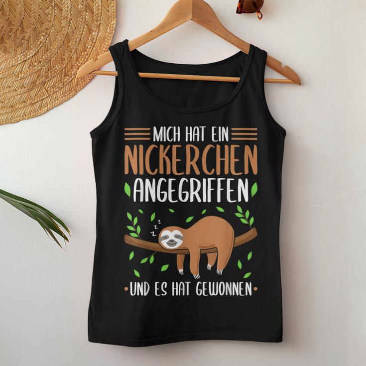 Sloth Mich Hat Ein Naperchen Angriffen Sloth Pyjama Tank Top Frauen Lustige Geschenke