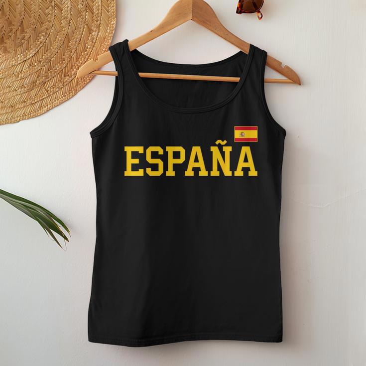 Spain For Children Spanish Flag Red España Blue Tank Top Frauen Lustige Geschenke