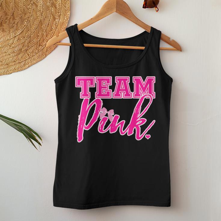 Team Pink Gender Reveal Team For Girls Tank Top Frauen Lustige Geschenke