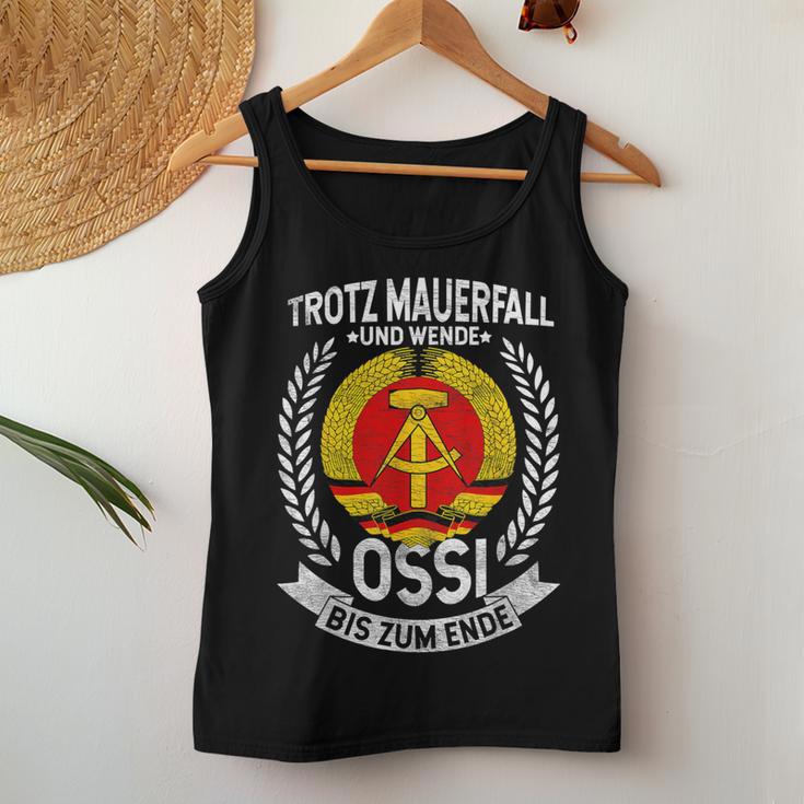 Trotz Mauerfall Und Wende Ossi Bis Zum Ende Ossi Fan Tank Top Frauen Lustige Geschenke